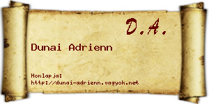 Dunai Adrienn névjegykártya
